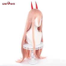 Load image into Gallery viewer, IN STOCK UWOWO Powerr Cosplay Wig Light Orange Long Hair Power Wig With Horns
