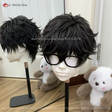 Load image into Gallery viewer, P3RE Amamiya Ren Cosplay Wig Black Wigs P5 JOKER Anime Cosplay Wig For Kurusu Akira Heat Resistant Synthetic Hair Halloween