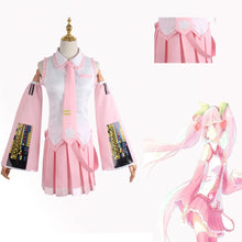 Load image into Gallery viewer, NEW Pink Miku Cosplay Costume Clothes Hatsune Miku MIKU Anime Cosplay Costume JK Skirt Pink Miku Suit Wig Accessories Halloween