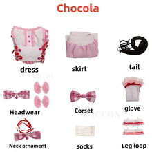 Load image into Gallery viewer, Anime Game Nekopara Vanilla Chocola Cosplay Costume Nekomimi Paradise Wig Printing Maid Attire Woman Sexy Kawaii Carnival Suit