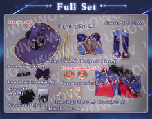 Load image into Gallery viewer, IN STOCK UWOWO Game Genshin Impact Mona Megistus Astral Reflection Cosplay Costume Enigmatic Astrologer Halloween Costume