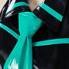 Load image into Gallery viewer, 【Wetrose】In Stock Black Leather Miku Classic Cosplay Costume Patent Leather Latex Anime Full Set Wig Halloween