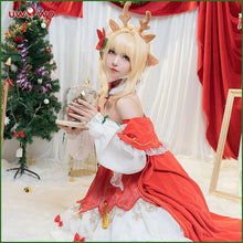 Load image into Gallery viewer, LAST BATCH UWOWO Traveler Lumine Cosplay Costume Genshin Impact Cosplay Fanart: Christmas Costume Halloween Outfit Full Set