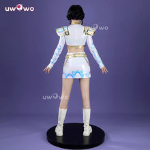 Load image into Gallery viewer, UWOWO Zoey Cosplay Collab Series: Kpop Huntrix Zoey White Holographic Performance Cosplay Costume XS-3XL Halloween Costume