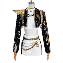Load image into Gallery viewer, UWOWO Rumi Cosplay Collab Series: Kpop Huntrix Rumi GOLDEN Performance Black Suit Cosplay Costume XS-3XL Halloween Costume