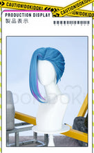 Load image into Gallery viewer, IN STOCK Jinxx Wig Game DokiDoki-R Women 38cm Hair Jinxx Cosplay Mask Tattoo Necklace Nails Bun Wig Luminous Ball Free Cap
