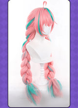 Load image into Gallery viewer, UWOWO Varesa Wig Game Genshin Impact Varesa Cosplay Wig With Ponytail Long Pink and Green Hair