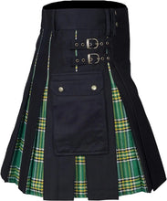 Load image into Gallery viewer, CLOUD KILT " Kilt for Men, Utility Kilt, 100% Cotton Jeans Hybrid Kilt, Modern Box Pleated Tartan Traditional Men's Kilt