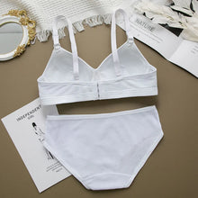 Load image into Gallery viewer, 2PCS/Set Women Seamless Bra Panties Set Sexy Stretch Sport Bra Thong Briefs Style Panty Bralette Crop Top Intimates Lingerie Set