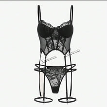 Load image into Gallery viewer, lSexy Lingerie Set 2-Pieces Fancy Underwear Sexy Women Uncensored Transparent Bra Garters Briefs Sets Bandage Sex Outfits