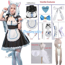 Load image into Gallery viewer, Vanilla Cosplay Costume In Stock Maid Dress Maid Outfit NEKOPARA Chocola Vanilla OVA Maid Game Uniform Cat Neko Girl Women