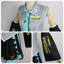 Load image into Gallery viewer, Anime Miku Cosplay Costume Wig Shoes Japan Leather Midi Dress Miku Cosplay Female Halloween Costume Girls JK Uniform Women Men