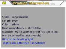 Load image into Gallery viewer, IN STOCK UWOWO Game Le Malin Rabbit Cosplay Wig 80cm Silver White Long braided Hair For Halloween Outfit