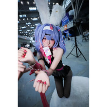 Load image into Gallery viewer, Miku Rabbit Hole Cosplay Wig Black Patent Leather Bunny Girl Sexy Cute Halloween Cosplay Costumes Headdresses Clothes Bows G # 1