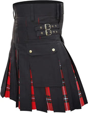 Load image into Gallery viewer, CLOUD KILT " Kilt for Men, Utility Kilt, 100% Cotton Jeans Hybrid Kilt, Modern Box Pleated Tartan Traditional Men's Kilt