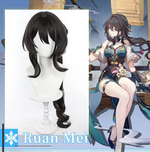 Load image into Gallery viewer, IN STOCK UWOWO Honkai Star Rail Ruan Mei RuanMei HSR Cosplay Wig Long Black Hair