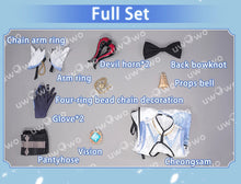 Load image into Gallery viewer, IN STOCK UWOWO Ganyu Cosplay Genshin Impact Cosplay Fanart: Ganyu Qipao Cheongsam Chinese Traditional Qipao Dress Halloween Cos