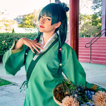 Load image into Gallery viewer, HOLOUN The Apothecary Anime Maomao Cosplay Costume Wig Elastic Skirt Green Top Rose Net Synthetic Fiber Cos Convention Gift