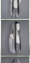 Load image into Gallery viewer, UWOWO Frankiee Stein 1 Cosplay Wig Black Silver 90CM Long Hair Heat Resistant Halloween Cosplay Outfit Wig