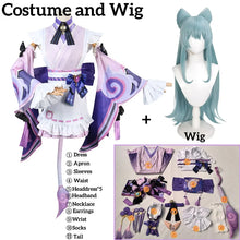 Load image into Gallery viewer, Yumemizuki Mizuki Cosplay Costume Wig for Game Genshin Impact Women Kimono Dress Women Role Play Outfits