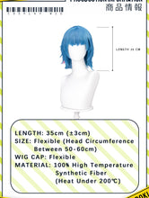 Load image into Gallery viewer, IN STOCK Jinxx Wig Game DokiDoki-R Women 38cm Hair Jinxx Cosplay Mask Tattoo Necklace Nails Bun Wig Luminous Ball Free Cap