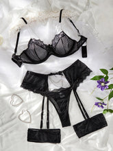 Load image into Gallery viewer, Lingerie Sensual Lace Underwear Transparent Sexy Lingerie Set Sexy Bra Set And Panties Beautiful Erotic Underwear Set