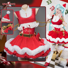 Load image into Gallery viewer, IN STOCK UWOWO Mikku Cosplay Christmas Outfit 2023 Cosplay Costume Red Dress Cute Role Play