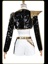 Load image into Gallery viewer, UWOWO Rumi Cosplay Collab Series: Kpop Huntrix Rumi GOLDEN Performance Black Suit Cosplay Costume XS-3XL Halloween Costume