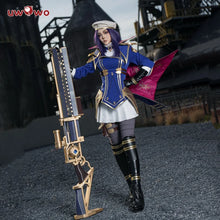 Load image into Gallery viewer, IN STOCK UWOWO Caitlyn Cosplay Game LOL Caitlyn Arcane Commander Cosplay Costume With Cloak Hat Prop Halloween Costume