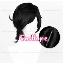 Load image into Gallery viewer, Andy and Leyley Cosplay Wig Women Men Short Hair Black Wig Cosplay Anime Wigs Heat Resistant Synthetic Wigs