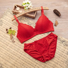 Load image into Gallery viewer, Women Seamless Bra Set Bra Top and Pantys Brassiere Fitness Underwear Lingerie Wireless Push Up Sexy Tank Top Briefs for Girls