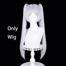 Load image into Gallery viewer, Anime Frieren Cosplay Wig 68cm Silver White Two Ponytails Heat Resistant Synthetic Hair + Wig Cap