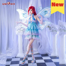 Load image into Gallery viewer, IN STOCK UWOWO Bloomm Anime Cosplay Costume Big Fairy Wings Cosplay Princes Costume Outfit Butterfly Halloween Costumes