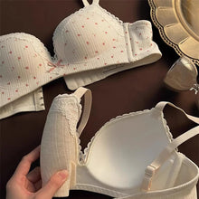 Load image into Gallery viewer, Sexy Lace Floral Bra Set Comfortable Non-steel Ring Beauty Back Small Breasts Gathered Up Support Anti-sagging Teenage Bra Set