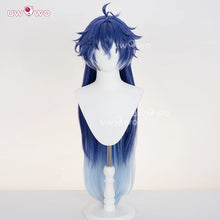 Load image into Gallery viewer, UWOWO Flins Wig Game Genshin impact Flins Cosplay Wig Kyryll Chudomirovich Flins Wig Long Hair Blue Hair Halloween Wig