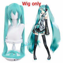Load image into Gallery viewer, Anime Miku Cosplay Costume Wig Shoes Japan Leather Midi Dress Miku Cosplay Female Halloween Costume Girls JK Uniform Women Men