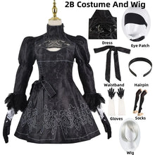 Load image into Gallery viewer, Nier Automata Cosplay Costume Yorha 2B sexy Outfit Games Suit Women Role Play Costumes Girls Halloween Party Fancy Dress