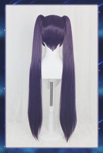 Load image into Gallery viewer, UWOWO Mona Megistus Cosplay Wig Game Genshin Impact Cosplay Astral Reflection 90cm Purple Twin Tail Wig Heat Resistant