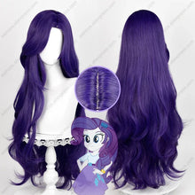 Load image into Gallery viewer, Rarity Cosplay Wig 90cm Long Dark Purple Curly Wigs Heat Resistant Synthetic Hair