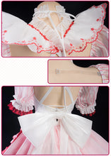 Load image into Gallery viewer, IN STOCK UWOWO Game Arknights Goldenglow Susie Party in the Garden Cosplay Costume with Bow Maid dress Pink Halloween costume