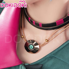Load image into Gallery viewer, IN STOCK Jinxx Wig Game DokiDoki-R Women 38cm Hair Jinxx Cosplay Mask Tattoo Necklace Nails Bun Wig Luminous Ball Free Cap