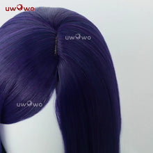 Load image into Gallery viewer, UWOWO Caitlyn Wig Game LOL: Caitlyn Arcane Commander Cosplay Wig Lace Wig High Quality Dark Blue Hair