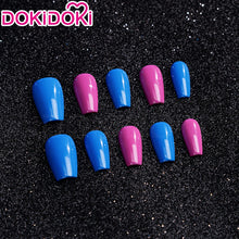 Load image into Gallery viewer, IN STOCK Jinxx Wig Game DokiDoki-R Women 38cm Hair Jinxx Cosplay Mask Tattoo Necklace Nails Bun Wig Luminous Ball Free Cap