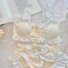 Load image into Gallery viewer, Japanese Cute Girl Lace Bra Set Hollow Sexy Sweet Rimless Underwear Bras for Women