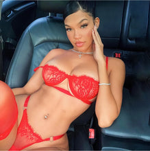Load image into Gallery viewer, Lingerie Sexy Transparent Lace Bra Set Exotic Sets Porn 2Piece Set Erotic Costumes Sexy Lingerie For Women