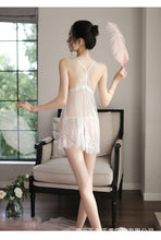 Load image into Gallery viewer, Sexy Lingerie Women's Camisole See-Through Lace Mesh Nightdress Seductive Open-Front Passion Set Erotic Lingerie 1707
