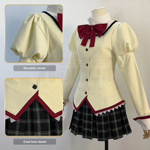 HOLOUN Puella Magi Madoka Magica Anime Kaname Madoka Cosplay Costume Jk Skirt Shirt Akemi Homura Tomoe Mami Miki Sayaka Sakura