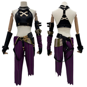 HOLOUN LOL Game Jinx Cosplay Costume Wig Loli Outfit Halloween Christmas Gift Cos Convention