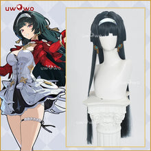 Load image into Gallery viewer, UWOWO Astra Yao Wig Game Zenless Zone Zero ZZZ Astra Yao Cosplay Wig Dark Green Hair Halloween Wig
