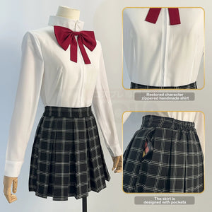 HOLOUN Puella Magi Madoka Magica Anime Kaname Madoka Cosplay Costume Jk Skirt Shirt Akemi Homura Tomoe Mami Miki Sayaka Sakura